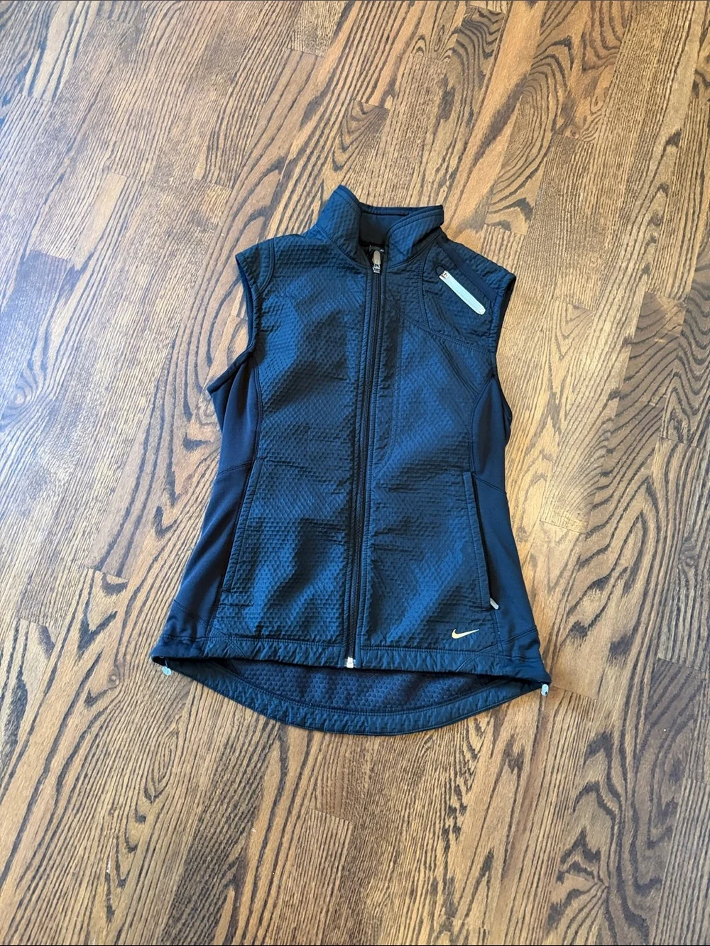 Nike Black Quilted Sleeveless Running Vest